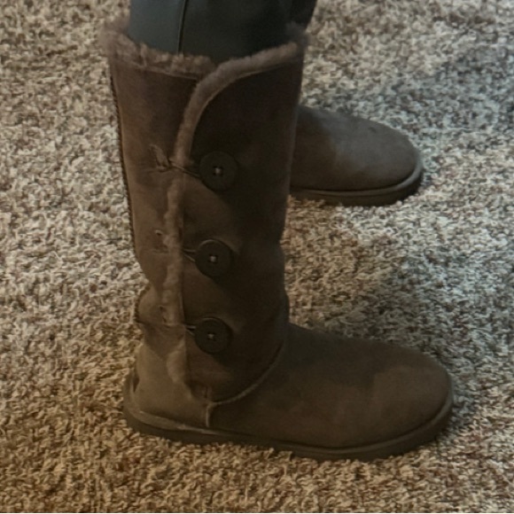 UGG Shoes - UGG Charcoal grey Buttoned Winter Boots